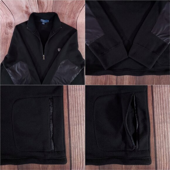 Vintage Polo by Ralph Lauren Mens Large 1/4 Zip Fleece Pullover RL Crest PRL - Picture 6 of 13